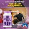 Etiqueta trasera Memo Clarity NutraVibe