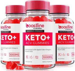 Frente del paquete de gomitas Boostline Keto ACV 1000MG