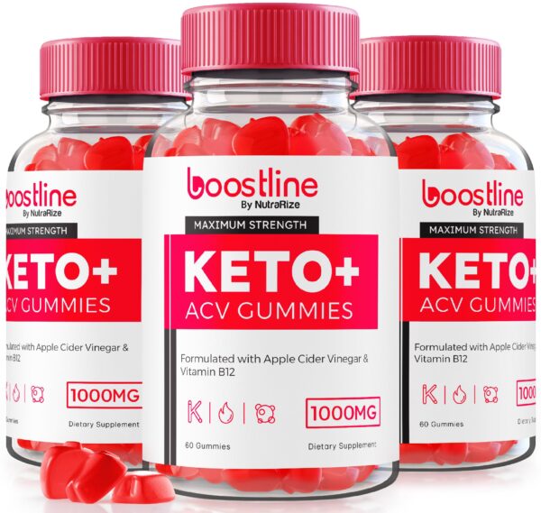 Frente del paquete de gomitas Boostline Keto ACV 1000MG