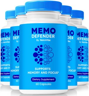 Frasco Memo Defender cápsulas para memoria y concentración
