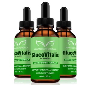 NutraRize GlucoVitalis gotas líquidas paquete de 3