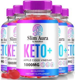 Paquete de 5 gomitas Slim Aura Keto ACV para pérdida de peso