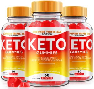 Gomitas Summer Trims 360 Keto ACV suplemento paquete de 3