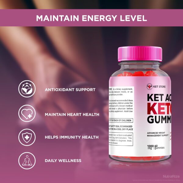 Gomitas Keto ACV suplemento metabólico para energía y pérdida