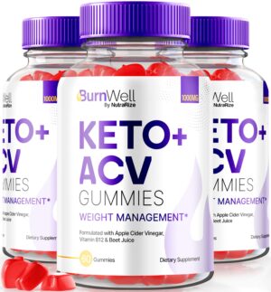 NutraRize BurnWell Keto+ACV Gomitas paquete frontal