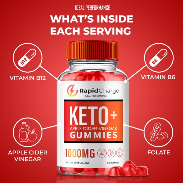 Gomitas Rapid Charge ACV ingredientes naturales y keto friendly