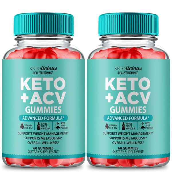 Paquete doble gomitas Ketolicious Keto ACV 1000 mg extra
