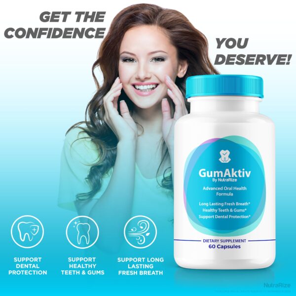 NutraRize GumAktiv cápsulas para encías y dientes sanos