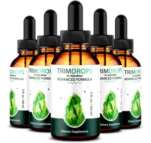 Paquete 5 Trim Drops NutraRize fórmula natural para salud