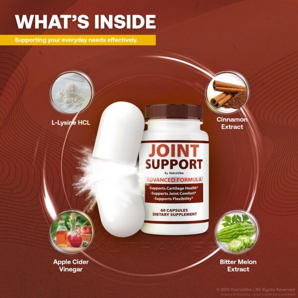Suplemento NutraVibe Joint Support para movimiento activo