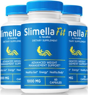 Paquete de tres frascos cápsulas Slimella Fit