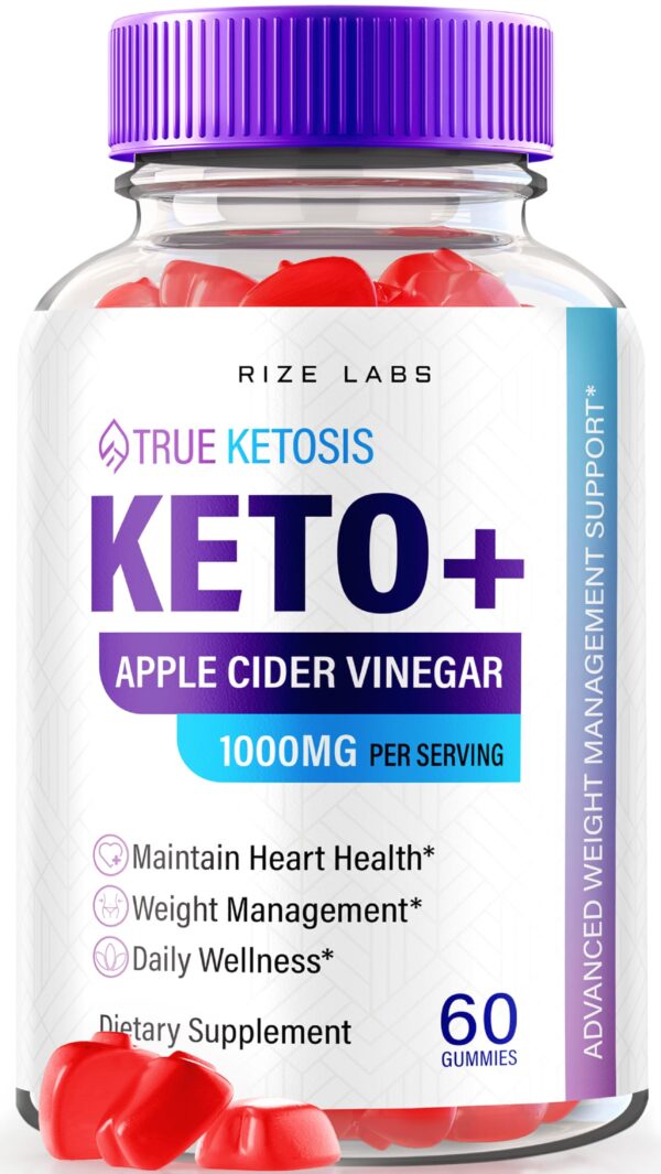 rize labs gomitas keto ACV envase frontal