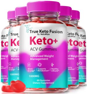 Paquete de 5 True Keto Fusion Gummies ACV naturales