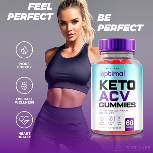 Paquete de 120 gomitas Optimal Keto ACV rize labs