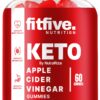 Envase de FitFive Nutrition Keto ACV Gomitas naturales para dieta keto