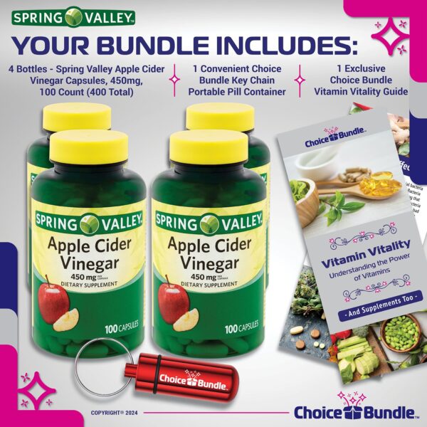 Etiqueta frontal de cápsulas vinagre sidra 450 mg