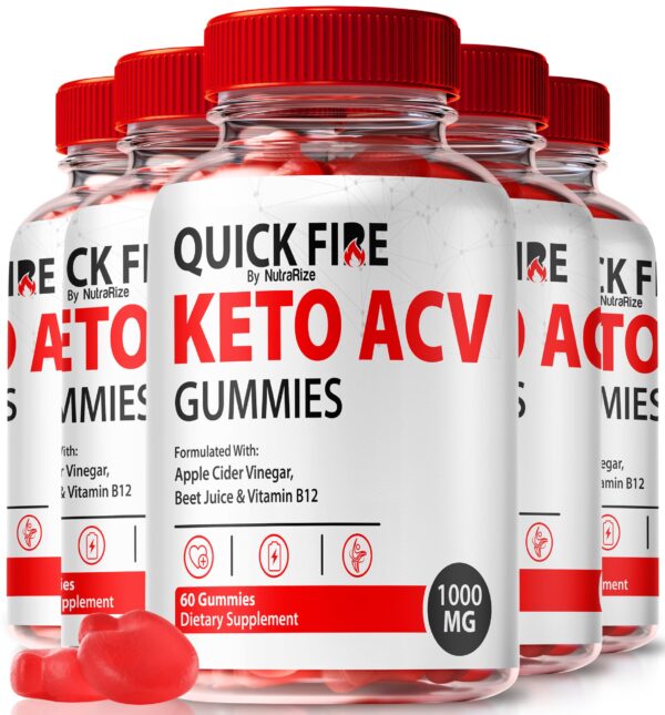 Gomitas Quick Fire Keto ACV suplemento natural 60 unidades