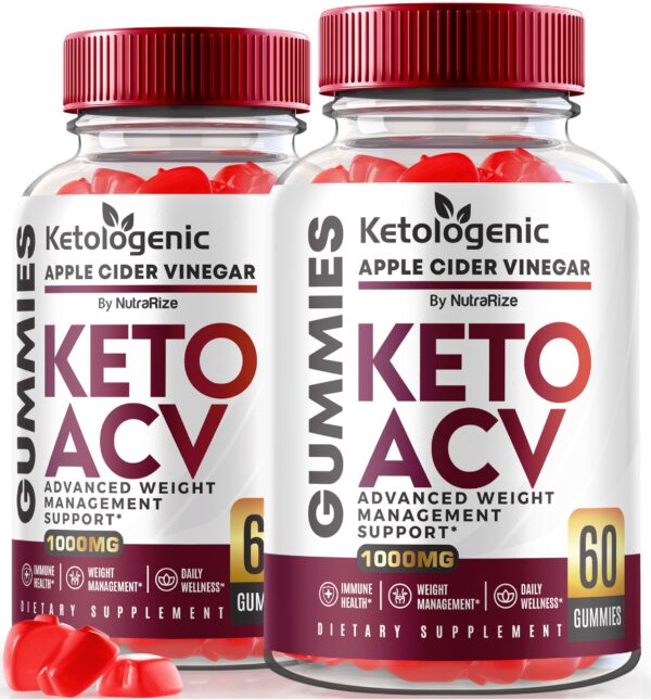 Paquete doble gomitas NutraRize Keto ACV para pérdida de peso