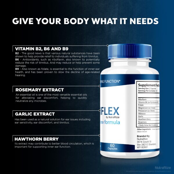 Odiflex NutraRize suplemento auditivo para protección y bienestar