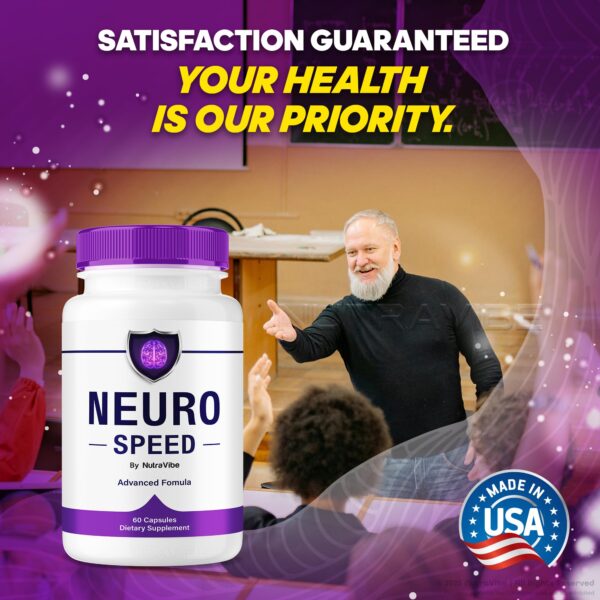 Vista superior frasco Neuro Speed para enfoque mental