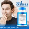 Botella cápsulas Tonosin Pro Max NutraRize para salud auditiva y oído
