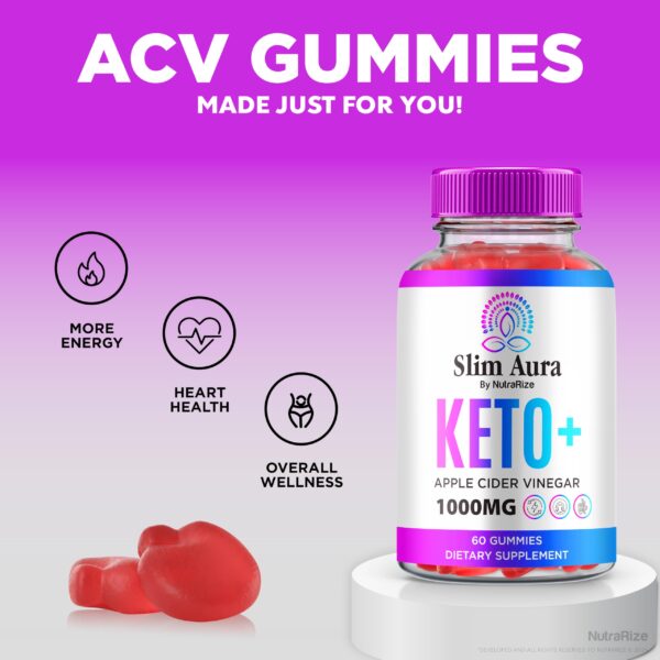 Slim Aura Keto ACV gomitas para apoyo en pérdida de peso