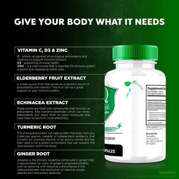 Suplemento natural para salud general Q Shield