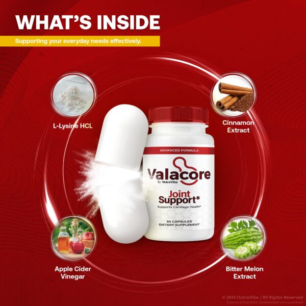Valacore cápsulas para flexibilidad y soporte en articulaciones