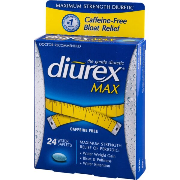 Caja Diurex Max para alivio de hinchazón y peso de agua