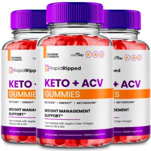 Gomitas Rapid Ripped Keto ACV envase principal para dieta keto