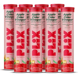Tabletas efervescentes vinagre sidra manzana PLIX paquete frontal