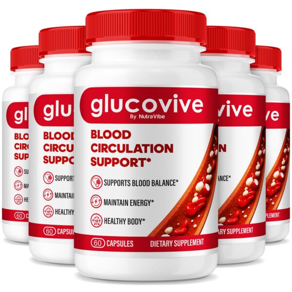 Frasco de GlucoVive con cápsulas