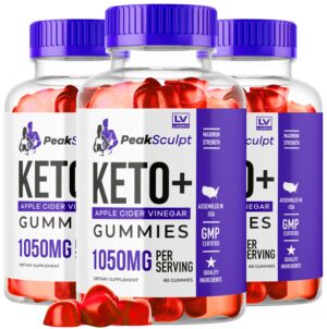 Paquete 3 gomitas Peak Sculpt Keto ACV 180 unidades
