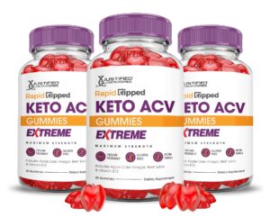 Paquete de 3 rapid ripped keto acv gummies