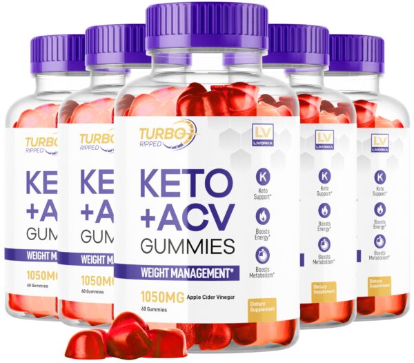 Gomitas Turbo Ripped Keto ACV para pérdida de peso paquete de 5