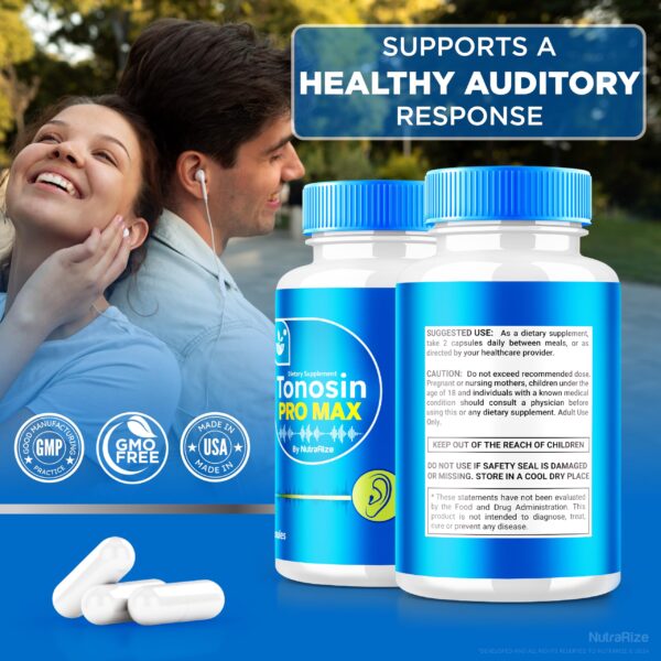 Tonosin Pro Max suplemento auditivo natural NutraRize capsulas
