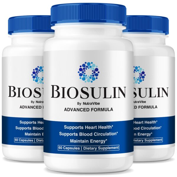 Frasco de cápsulas Biosulin apoyo balance energético