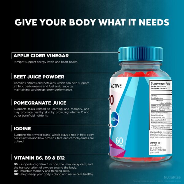 Gomitas naturales para control de peso y energía NutraRize