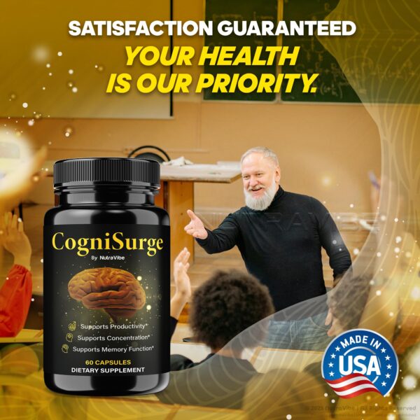 Paquete cerrado y abierto CogniSurge para enfoque diario