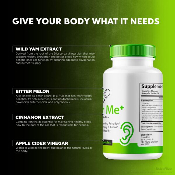 Suplemento Hear Me + prevención problemas auditivos