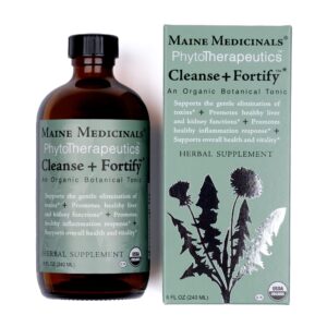 Version 1.0.0 Botella Maine Medicinals Cleanse + Fortify detox orgánico 237ml