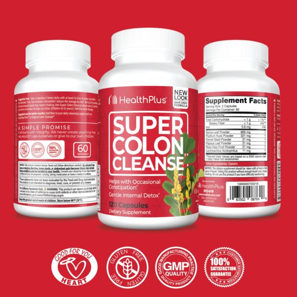 Health Plus Super Colon Cleanse empaque lateral
