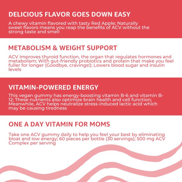 Suplemento dietético postparto gomitas vinagre