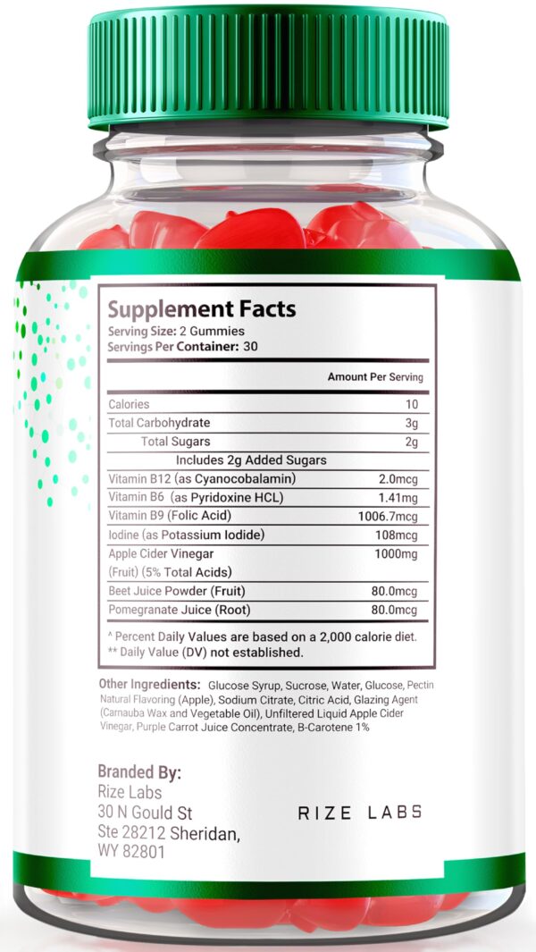 Frasco de gomitas Puradrop Keto ACV para metabolismo