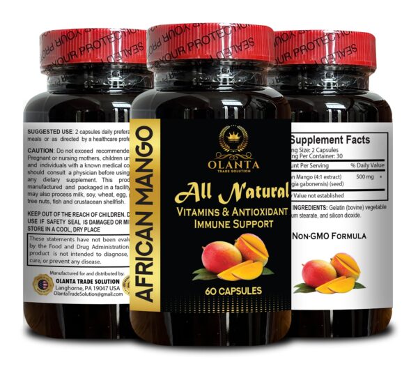 Etiqueta frontal OLANTA Mango africano