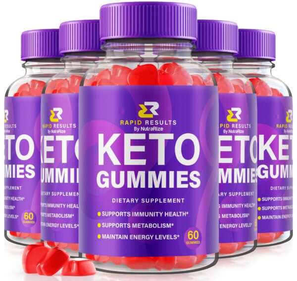 Paquete 5 gomitas Rapid Results Keto ACV 300 unidades