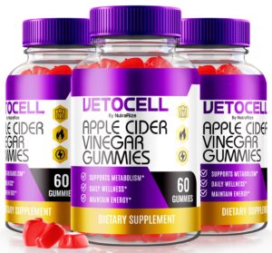 VetoCell gummies vinagre de sidra de manzana paquete tres