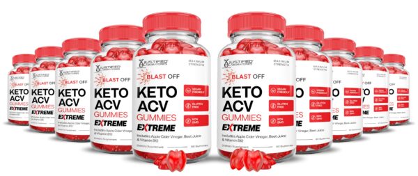 Frasco de gomitas Blast Off Keto ACV 2000mg con 60 unidades