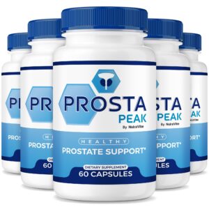 Version 1.0.0 Botella de Prosta Peak de NutraVibe para salud prostática y bienestar