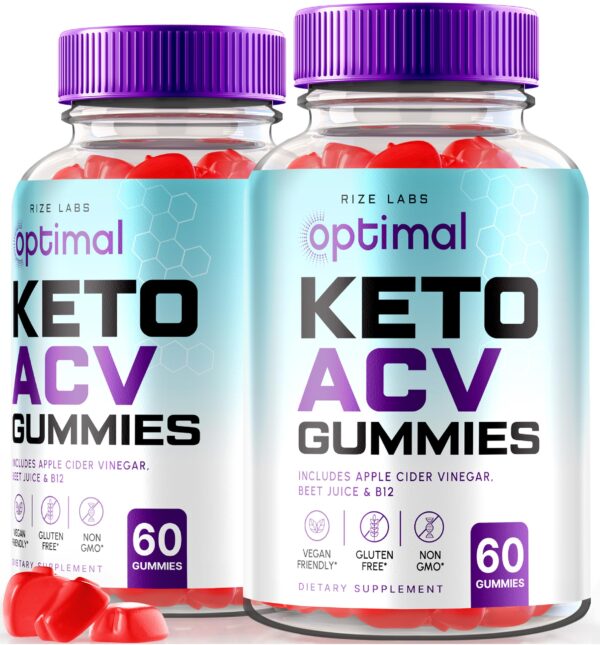 Gomitas Optimal Keto ACV rize labs frasco principal